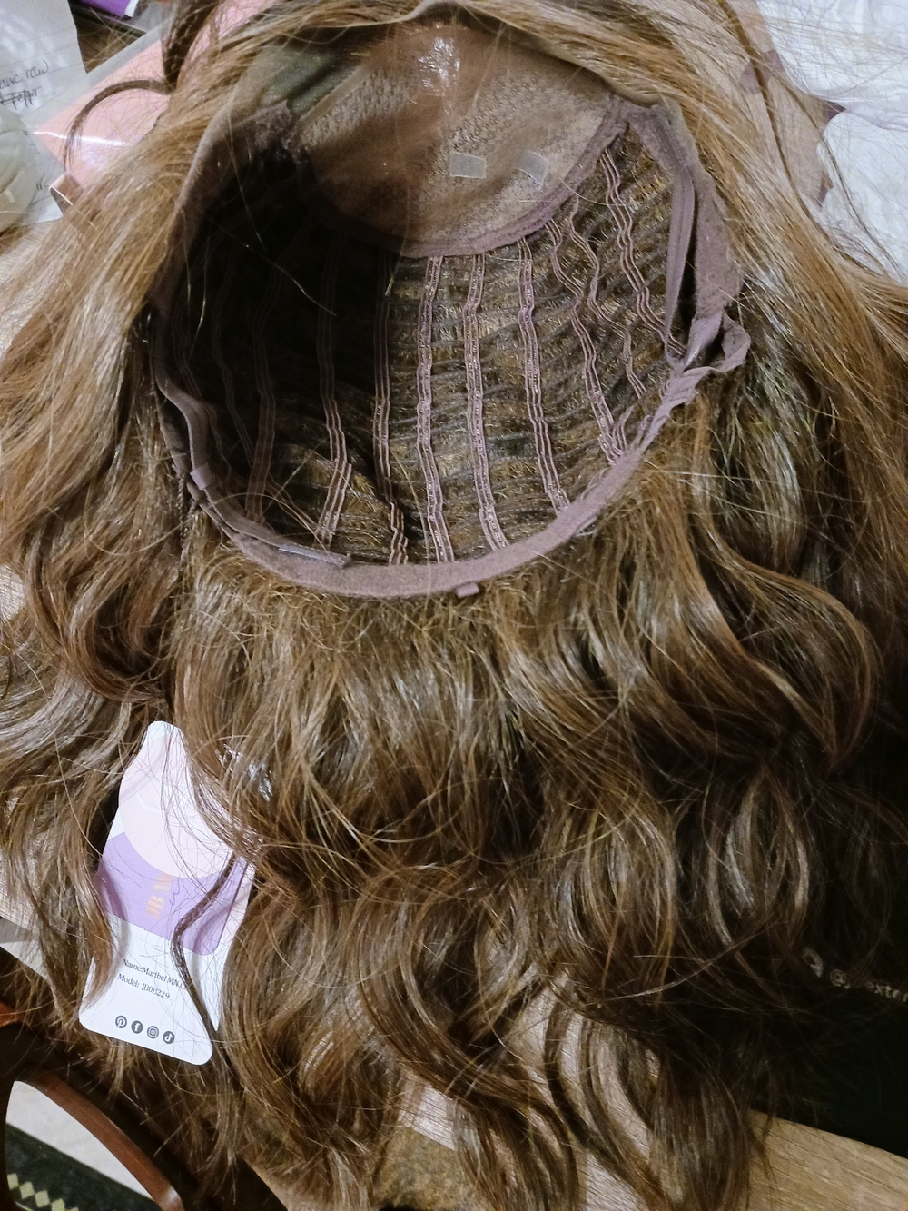 JB Extension Brown With Highlights Wavy Women’s Wig - Brand New Never Worn - Picture 8 of 16